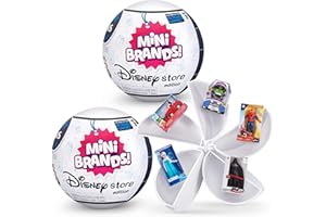 5 Surprise Disney Mini Brands by ZURU (confezione da 2), esclusiva Amazon Disney Store Edition, Mystery Capsule, giocattoli da collezione Real Miniature Brands per bambini, adolescenti e adulti