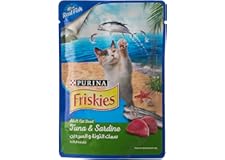 Purina Friskies Tuna and Sardine Adult Wet Cat Food 80g Blue