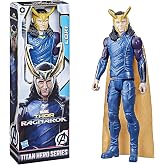 Marvel Avengers Titan Hero Series Collectible Loki Action Figure, Toy For Ages 4 and Up F2246, Black, 12-Inch