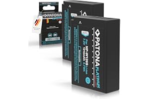 PATONA 2x PLATINUM NP-W126s Batteria 1210mAh compatibile con Fuji Fujifilm XM5 X100F X100V X100VI XA1 XA2 XA3 XA5 XS10 XT3 XT20 XT30 II XT5 XT50 X-M5 X-S10 X-T3 X-T50 NP W126s NPW126s NP-W126