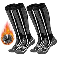 2 Paia Calze Sci In Lana Alpaca - Uomo/Donna, Compressione Al Ginocchio, Taglia 35-51 - Foto 14