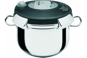 Artame ART38112 Autocuiseur Luna, Autocuiseur Vapeur, Couvercle ouverture facile, 12 L, Tous feux dont induction, Ø24cm, Inox