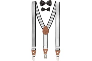 BomGuard bambino bretelle papillon Set 8-17 anni, altezza 135 cm - 175 cm