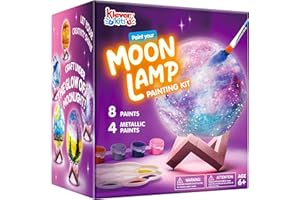 Klever Kits Basteln MondLampe Malset,DIY Mond Lampe Malset Kreativ Set für Kinder,Bastelset Kinder ab 6 7 8 9 10 11 12 Jahre, Geschenke für Mädchen 6-12Jahre,3D Lackierung Nachtlicht