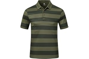 MoFiz Men's Polo Shirts Short Sleeve Casual Golf Work Top Moisture Wicking Sports Fitness Hiking Polo T-Shirt