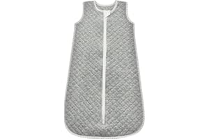 ZIGJOY Gigoteuse Bébé,pour bébé, 1,0 Tog Coton Turbulette Gigoteuse, 100% coton, pour Nouveau-né Garçons Filles,Gris，6-12 Mois