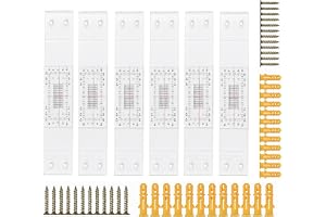 6 uppsättningar manuell väggsprickmätare, Manillefu sprickmätare monitor, sprickmonitor av skador och sprickor i plana väggytor, 10 x 3 cm transparent akryl med skruvar och pluggar