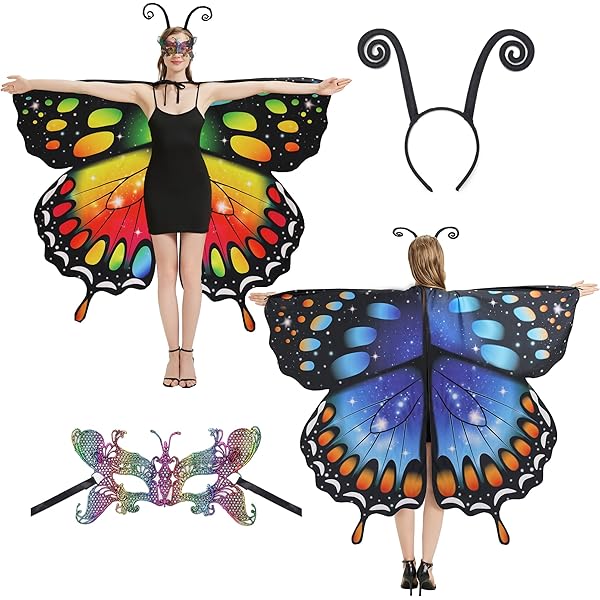 Schmetterling Kostüm Damen - Sexy Faschingskostüm Mit Flügeln | Karneval Verkleidung