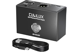 Cubilux MPX-1 Zasilanie Phantomowe 48V Z Kablem Zasilania USB C Przenośne Zasilanie Z Całkowitym Stopem Aluminium Z Portami Wejścia Wyjścia XLR I Otworem Montażowym Arri Locating 1/4 Cala Dla Mikrofon