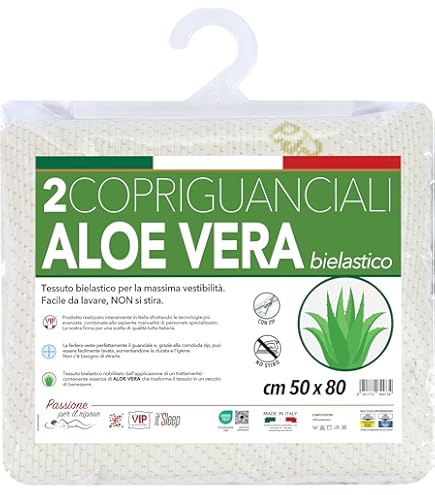 Coppia Federe Trapuntate Con Aloe Vera - 50x80cm, Bianche, Con Cerniera - Foto 6