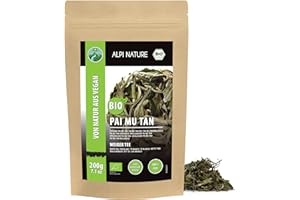 Alpi Nature Tè BIO Pai Mu Tan 200g, Foglie di Tè Bianco Pai Mu Tan, Naturalmente Caffeinato