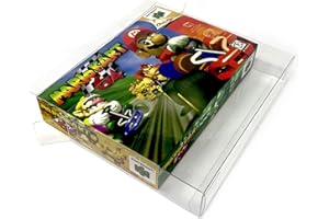 EcoTEK Protectors Clear Protector Case Compatible with SNES & Nintendo 64 Games Storage Box Video Game Display - Scratch Resistant - Dust Proof (10 Pack)