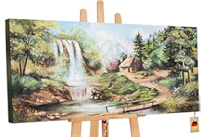 YS-Art Acrylic painting on canvas cityscape Urban landscape Modern hand painted artwork in grey color with house Wall art decor 48x24 inch