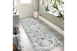 Enyhom Dywaniki do przedpokoju, 60 x 180 cm, vintage, boho, chodniki, do kuchni, antypoślizgowe, zmywalne, puszyste, miękkie w dotyku, mata pod drzwi schodowe, do przedpokoju, pralni, sypialni,