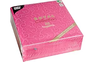 PAPSTAR, Royal Collection 84886 - Servilletas (50 Unidades, Pliegue 1/4, 40 x 40 cm), Color Fucsia