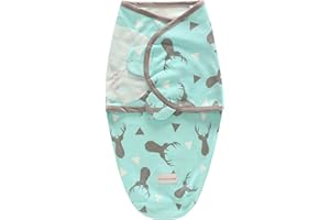 Miracle Baby Swaddle Blanket,Manta Envolvente para Bebé, Swaddle Wrap 100% Algodón, Saco de Dormir Bebe Recién Nacidos, 3-6 Meses(Ciervo Gris)