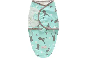 Miracle Baby Swaddle Blanket,Manta Envolvente para Bebé, Swaddle Wrap 100% Algodón, Saco de Dormir Bebe Recién Nacidos, 3-6 Meses(Ciervo Gris)