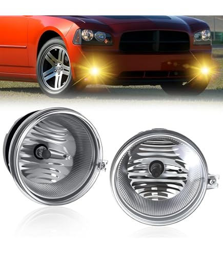 Shocklight Fog Lights Compatible with 05 06 07 Dodge Caravan 2008 2009 2010 Challenger  2006 2007 2008 2009 Charger 07-09 Caliber 08-10 Chrysler Sebring 07-09  Patriot Compass Fog Lamps: Buy Online at Best Price in UAE - Amazon.ae