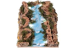 Holyart Wasserfall für Krippe Licht und Batterie 15x20x15cm