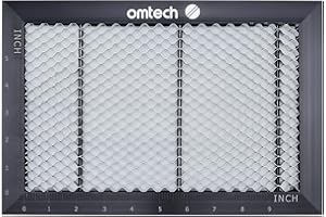 OMTech Honeycomb Laser Bed, 150x250 mm Metal Honeycomb Working Table for CO2 Laser Engravers and Cutters, Laser Honeycomb Workbed with 10mm Holes Inch CM Scales for Laser Engraving & Cutting Machines