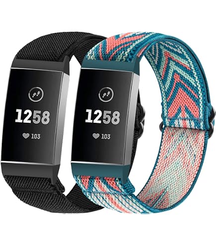 AK Sportarmband Für Fitbit Charge 4/3 – Weiches Silikon, Verstellbar, Wasserdicht, In 2 Größen