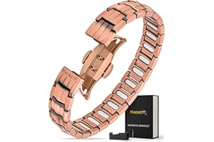 ‎MAGNETRX MagnetRX Magnetisches Kupferarmband für Herren – EllipseMAX Kupferarmband Herren mit 5.000 Gauss Magneten – Hochwertiges Kupfer Armband Männer, Verstellbares Magnetarmband herren.