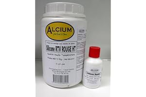 ALCIUMPECHE Silicone RTV Rouge Haute Température pour plombs HT 1kg avec durcisseur 50g