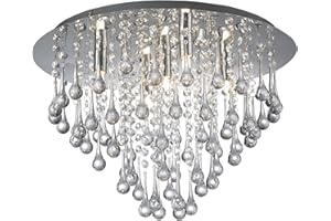 M2 OUTLET Mextronic - Lámpara de techo (cristal, 46 cm de diámetro), color transparente