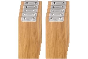 PATIKIL Check-Presenter für Restaurants, 10 Stück Mini-Klemmbrett Holz Check-Halter Halbseitiger Menü-Halter für Restaurant Café Kellner Gäste-Check-Server, Holz