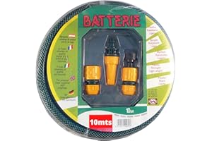 RIEGOLUX 331030 Kit Tuyau Batterie avec Accessoires, Vert, 10 m