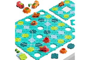 burgkidz Gry planszowe dla dzieci, gra towarzyska, labirynt, logiczna zabawka z elektroniczną ciężarówką, zabawka dla dziewcząt i chłopców, edukacyjne prezenty urodzinowe, gra edukacyjna dla dzieci w