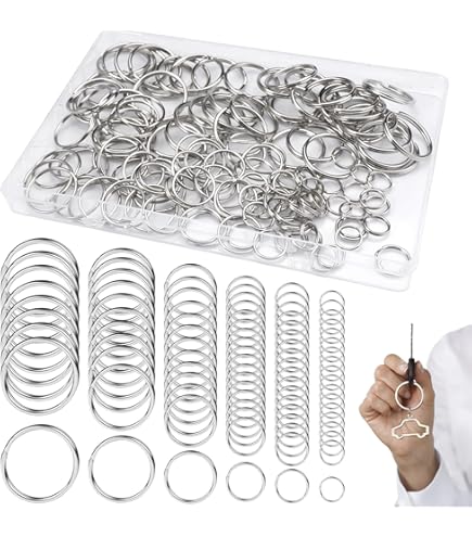 1400 PièCes Anneau à Coude Ouvert, Anneaux Porte Clé, Anneau Porte Clé, Fabrication Bijoux Attache Bracelet, Avec BoîTe Pour Collier Bracelet Boucles D'Oreilles Bijoux Bricolage