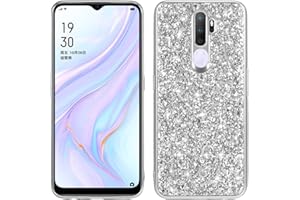 A9H Case per OPPO A11/A5, Cover Brillantini Backcover Glitter Ultra Sottile Bling Custodia in Silicone Morbido TPU Shockproof Coperture Bumper Gel Soft Custodia Lucciante per OPPO A11/OPPO A5,Argento