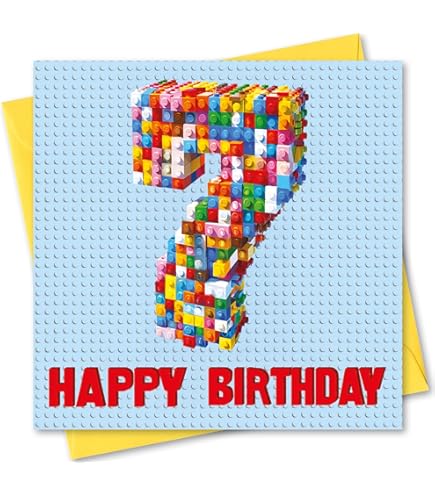 Lego Birthday Card - Lego Brick Person Card - Personalised Lego Card - Lego Flowers - Handmade Card