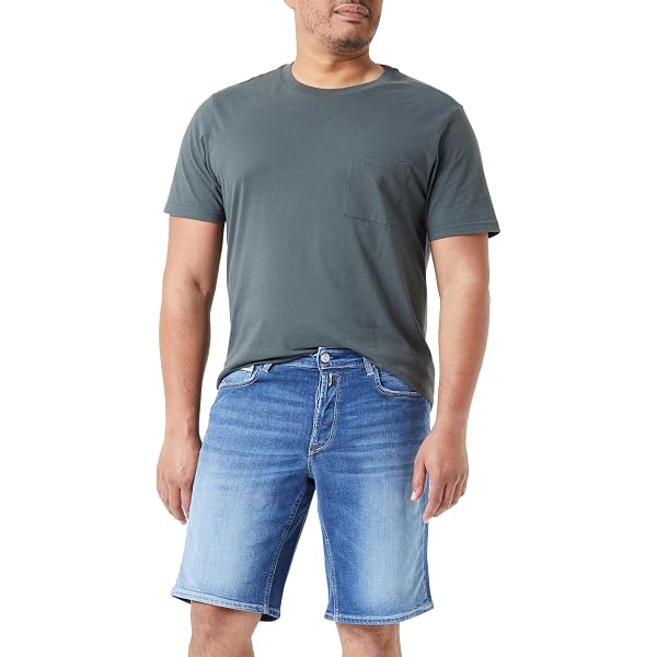 Short En Jean Homme Replay - Coupe Fuselée - Stretch Confort - Bermuda Décontracté - 4