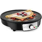 NutriChef Electric crepe maker, Cooking plate, Non-stick plate, LED indicator lights, Adjustable temperature control, Include