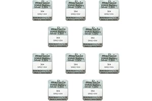 10 X MURATA 364 SR60 AG1 SR621SW Argent Oxyde 0% Mercure Montre Piles [Paquet of 10]