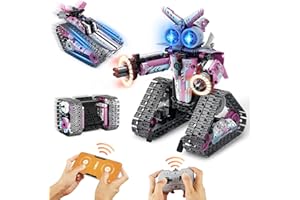 HOGOKIDS Technic - Kit robot telecomandato 3 in 1 - Progetto STEM, auto programmabile, giocattolo acrobazia, mattoncini creativi, mattoncini da costruzione per bambini dai 6 ai 14 anni (408 pezzi)