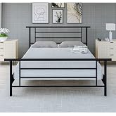 GM 412 ZAMBAK &Ccedil;İFT KİŞİLİK METAL KARYOLA SİYAH 160X200