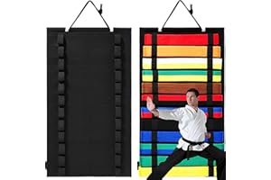 CHSG Espositore per Cintura da Karate, da Appendere alla Parete, Espositore per Cintura per Taekwondo con 12 Cinture, Attrezzatura per Studenti e Appassionati di Taekwondo (Senza Cinture)