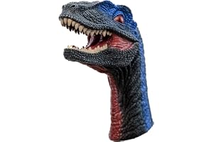 Wild Thingz handdocka – Velociraptor, medium | Bygger kommunikationsfärdigheter och självförtroende; mjuk, säker design storlek för små händer; klassrum