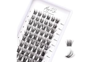 MAGNETIC SL Wimpern Einzeln 72 Cluster Wimpern 3d Wimpern Extensions DIY Falsche Wimpern Natürlicher Look C D Curl Wiederverwendbar Flauschige Cluster Lashes Weiche Wimpern 10-16MM-DM06