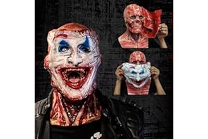 AUSTUFF Halloween Skull Mask，Scary Full Head Horror Mask with Movable Jaw, Scary Realistic Latex Helmet Cosplay Party Props (color4)