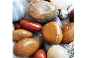 ESOTERIK-VERSAND Edelsteine, polierte Trommelsteine XXL, bunte Mischung, Größe ca. 3 - 4,5 cm, 1 kg-Beutel