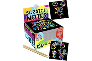 PURPLE LADYBUG Stocking Fillers Kids Rainbow Scratch Notes - 150 Sheets - Fits Small Gift Bags, Teen Boy & Teenage Girls Stocking Fillers - Early Christmas Presents for Kids and Teens - Craft Activity Gift for Teens