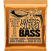 Ernie Ball Hybrid Slinky Nickel Woundlı Elektrik Bas Telleri, &Ouml;l&ccedil;&uuml; 45-105