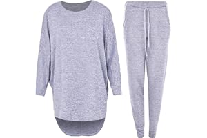 Crazy Girls 2 Pieces Womens Tracksuit Set Gym Lounge wear for Women UK Long Sleeves Soft Stretch Stuff with Unique Colors Sizes 8-22 UK