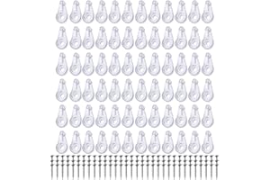 SZXMDKH 60 Set Glass Retainer Clips Kit, Cabinet Glass Clips 4 mm Glass Clip with Screws for Fixing Glass Cabinet Doors (Transparent with Gold Screw)