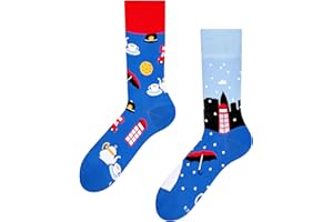 Dedoles Unisex Socks for Women, Men & Kids Cotton Funny Designs Football Bicycle Horses Plants Firefighter Gift Mismatched