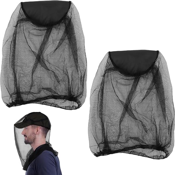 Mosquito Head Net 2 Pack Midge & S - Fine Mesh Bug Net For Face ...